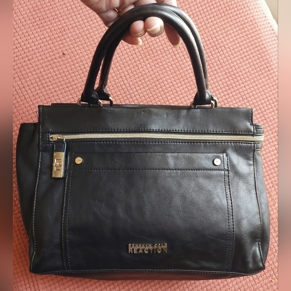 Kenneth Cole Reaction Black Synthetic Satchel Bag - Picture 1 of 16